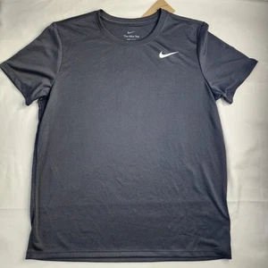 Nike Dri-Fit Damen schwarzes Kurzarmshirt mit Logo Gr. Medium Rundhalsausschnitt - Bild 1 von 5