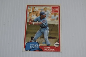 Ivan DeJesus 1981 Topps Coca-Cola   Chicago Cubs #3- SIGNED  (UKQ19) - Picture 1 of 3