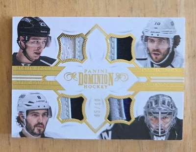 2013-14 Panini Dominion Quad Jerseys LA Kings Brown Richards Quick Doughty /10 - Image 1 of 4