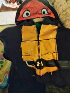 Nickelodeon Teenage Mutant Ninja Turtles Michelangelo Hoodie Jacket M Sz 8 - Picture 1 of 5