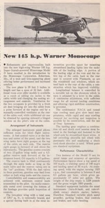 Monocoupe Aircraft Report 5/22/2024t - Picture 1 of 1