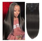 Motfin Straight Clip in Hair Extensions Real Human Hair Clip ins Hair Extensions
