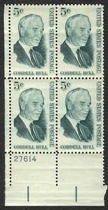 #1235 5c Cordell Hull, Plate Block [27614 LL] Mint **ANY 5=FREE SHIPPING** - Picture 1 of 1