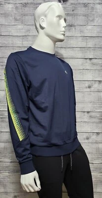 New Lacoste Classic Fit Blue Race Striped Sport Sweatshirt Size Small - Image 1 of 4