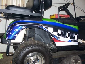 Carro de Golf Adrenalina Rush Bandera Americana GRANDE LATERAL Gráficos EZGO Club Car Yamaha - Imagen 1 de 5