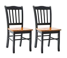 Shaker Chair Black/oak Set Of 2