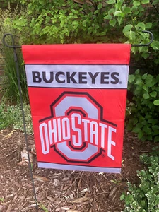 Ohio State Buckeyes Double Sided Garden Flag Banner 12 x18  - Picture 1 of 2