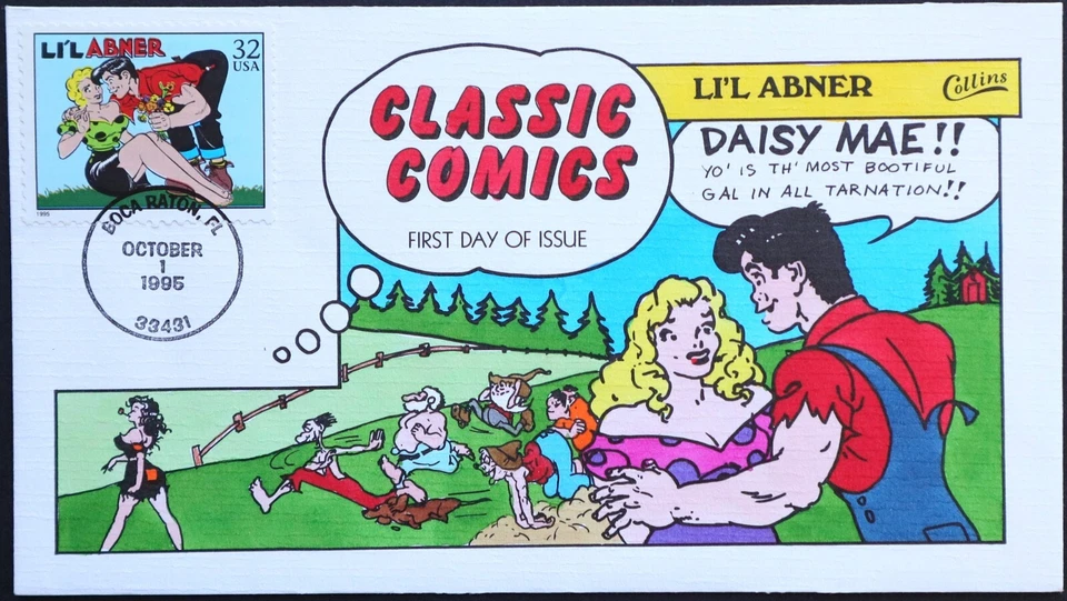 U.S. Used #3000q 32c Comics Lil Abner 1995 Collins First Day Cover (FDC) - Image 1 of 1