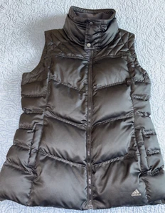 Adidas Women’s Down Puffer Vest Size Medium Black Insulated Quilted Winter Outer - Picture 1 of 8