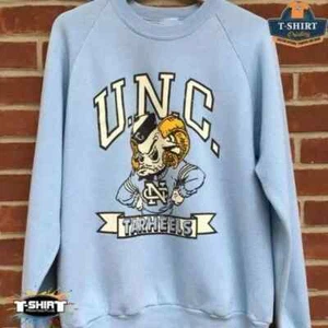 Vintage UNC Tar Heels Mascot Logo Sweatshirt Reprint AN40118 - Picture 1 of 2