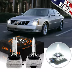 Front Stock HID Xenon Headlight Bulbs for Cadillac DTS 2006-2011 LOW HIGH Qty 2 - Picture 1 of 13