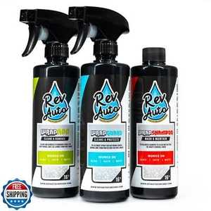 Rev Auto Vinyl Wrap Cleaner Kit - 3-Artikel Set enthält Wrap Detailer, Shampoo  - Bild 1 von 5