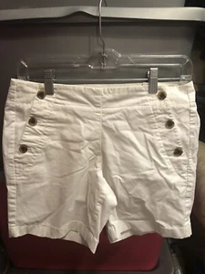 J Crew Womens White Shorts Size 0 Sailor Fit Shorts - Picture 1 of 4