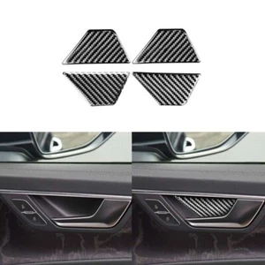 Car Real Carbon Fiber Interior Door Bowl Cover Trim Fit For Audi A6 2019-2022 - Picture 1 of 7