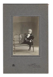 Late 1800's Portrait of Young Boy Sitting on a Chair - Picture 1 of 3