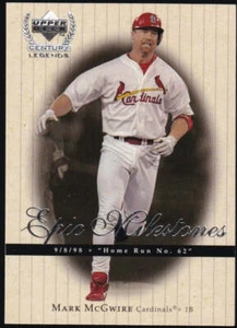 1999 Upper Deck Century Legends Epic Milestones #EM4 - Mark McGwire - Picture 1 of 2