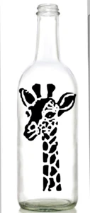 Vinyl Decal Sticker for Wine bottle GIRAFFE DESIGN - Picture 1 of 3