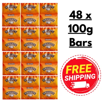 48 X Wrights Coal Tar Soap 100g Bar Traditional | Free Shipping | CHEAPEST