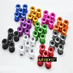 4/5PCS Litepro Bike Chainring Bolts Single/Double/Triple Speed Chain ring Screws - Picture 1 of 17