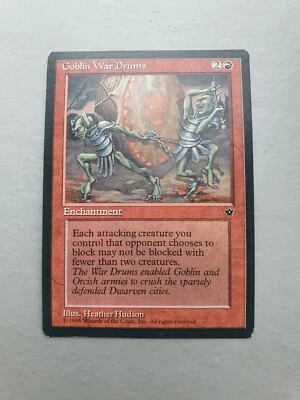 Goblin War Drums MTG Fallen Empires (1994) Common Red Enchantment NM - Image 1 of 2