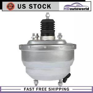 8" Power Brake Booster Dual Universal Chrome Hot Rod For Buick Chevrolet Pontiac - Bild 1 von 8