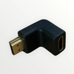 HDMI Male to Female 90 Degree Adapter Converter Connector Gold - Bild 1 von 3