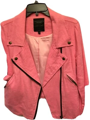 Sanctuary Clothing, Couture Inspired Small/ Pink JacketZipper, Linen GreatCond - Image 1 of 4