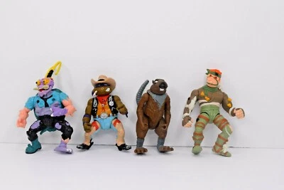 Lote de 4 Figuras De Colección Tortugas Ninja Adolescentes Mutantes Años 80 y 90 Foto 1 de 4