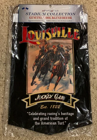 Louisville Jockey Club Winning Streak Wool Banner Pennant Kentucky Derby NIP Cover