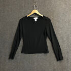 Magia Juniors Black Round Neck Stretch T-Shirt Long Sleeve Top Size Large Nwot