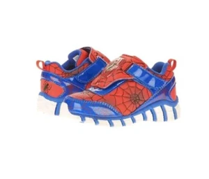 Marvel Spider-Man Boys Light-up Athletic Sneaker Shoes; Blue Multi Size 7 New - Picture 1 of 8