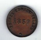 1857 Prince Edward Island half penny coin token Self Government & Free Trade