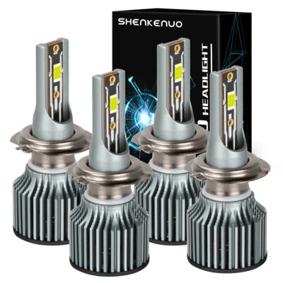 For BMW 525i 530i 2001-2003 - 4pc LED Headlight Hi/Lo Beam Bulbs 6000K White - Image 1 of 4