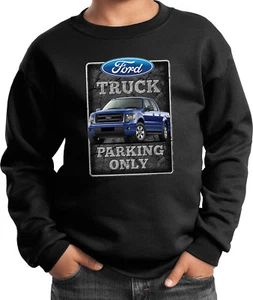 Kids Ford Truck Sweatshirt Parking Sign - Picture 1 of 15