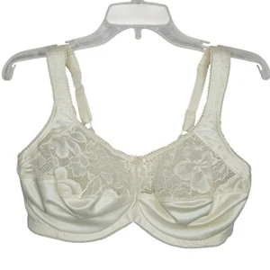 Aviana Bra Sz 38E #2452 Underwire Cushioned Strap Lace Top Ivory Firm Support - Picture 1 of 3