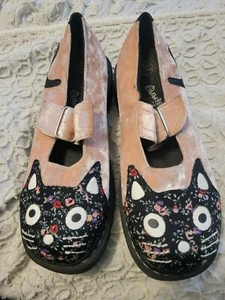 T.U.K. Zapatos para mujer 11 Kitty Cat negro rosa Mary Janes, punta redonda... - Imagen 1 de 10