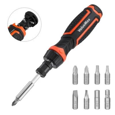 Valuemax 9-In-1 Multi Bit Ratcheting Screwdriver Phillips Slotted Torx Hex Bits - Image 1 of 4