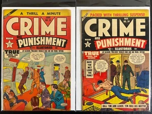 Crimen y castigo 51 Crimen y castigo 56 Lev Gleason 1952 LOTE DORADO 7 - Imagen 1 de 4