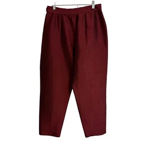 Pantalone donna plissettato seta rosso Rena Rowan taglia 14 ufficio carriera silenzioso lusso - Foto 1 di 4