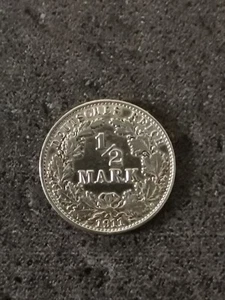 1/2 MARK SILBER 1911 A BERLIN WILHELM II DEUTSCHLAND / GERMANY SILVER - Bild 1 von 2