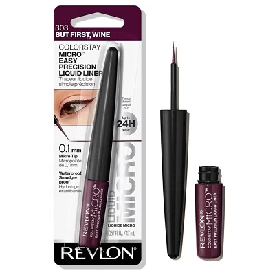 1 x REVLON Colorstay Micro Easy Precision Liquid Eyeliner BUT FIRST WINE 303 - Image 1 of 4