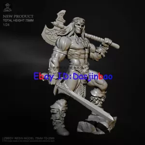 Conan Barbarian Unpainted 1/24 Resin Figure Model Kit Unassembled GK 75MM - Picture 1 of 5