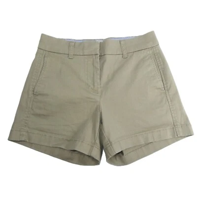 Nuevo Pantalones Cortos Chinos J Crew Para Mujer Beige 00 27W Caqui Bolsillos Cortados RE Imaginados Foto 1 de 4