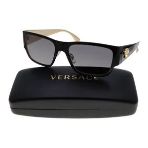 Gafas de sol polarizadas Versace VE2262 143381 negras con logotipo dorado e interior METAL - Imagen 1 de 8