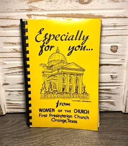 Vintage 1978 First Presbyterian Church Orange, TX "Especially for You " Cookbook - Imagen 1 de 6