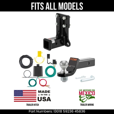 Enganche de remolque para Mercedes ML320 98-02 4 pines cableado bola de 2" se adapta a todas las curvas 3,5 k Foto 1 de 4