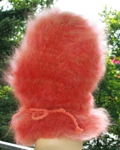 3 Schicht Luxus Mohair Balaklava soft fuzzy thick Schlüpfmütze orange-gelb - Bild 1 von 1