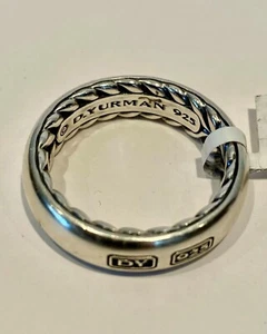 David Yurman Men's .925 Sterling Silver Streamline 6mm Wide Ban New Original Box - Picture 1 of 9