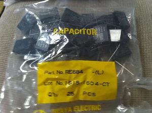5 pcs, Okaya RE684, Noise suppression 275Vac 0.68uF 10%  -55°~+100°C X2 - Picture 1 of 2
