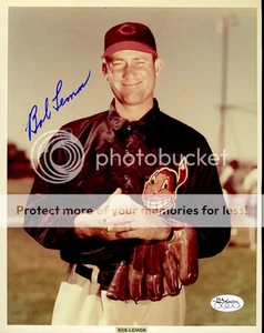 Bob Lemon Signed Jsa Cert Sticker 8x10 Photo Authenticated Autograph - Picture 1 of 1